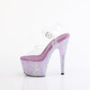 BEJEWELED-708RRS - Plateau High Heel Sandaletten - Lila mit Strass von Pleaser – Ansicht 3