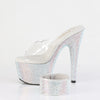 BEJEWELED-712RS Plateau Pantoletten Glitzer von Pleaser – Ansicht 3