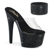 BEJEWELED-712RS - Plateau High Heel Pantoletten - Schwarz mit Strass von Pleaser
