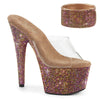 BEJEWELED-712RS Sandalette Plateauschuh Bronze Glitzer von Pleaser
