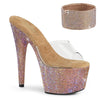 BEJEWELED-712RS Plateau Pantoletten Rose Gold von Pleaser