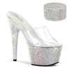 BEJEWELED-712RS Plateau Pantoletten Glitzer von Pleaser