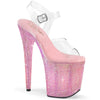 BEJEWELED-808RRS - Plateau High Heel Sandaletten - Rosa mit Strass von Pleaser