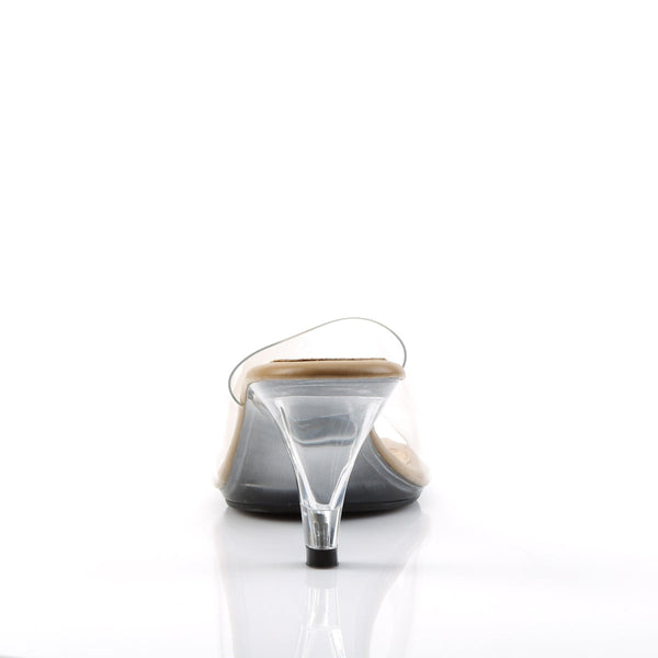 BELLE-301 Pantoletten Transparent/Tan von Fabulicious – Ansicht 4