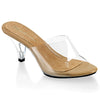 BELLE-301 Pantoletten Transparent/Tan von Fabulicious