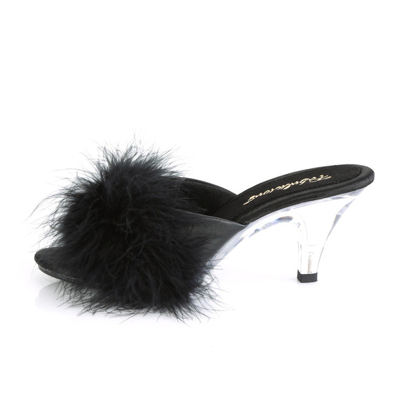 BELLE-301F Pantoletten - Schwarz von Fabulicious – Ansicht 3