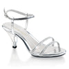 BELLE-316 Sandaletten Silber Glitzer von Fabulicious