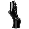 BEWITCHED-1020 Plateau Stiefeletten - Schwarz Lack | Pleaser