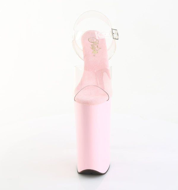 BEYOND-008 Plateau Sandaletten Transparent/Rosa von Pleaser – Ansicht 2