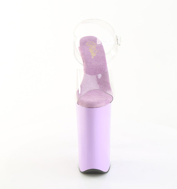 BEYOND-008 Plateau Sandaletten Transparent/Lila von Pleaser – Ansicht 2