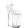 BEYOND-008 Plateau Sandaletten Weiß/Transparent von Pleaser