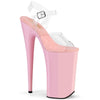 BEYOND-008 Plateau Sandaletten Transparent/Rosa von Pleaser