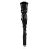 BEYOND-3028 Plateau Overknee Stiefel Schwarz von Pleaser – Ansicht 4