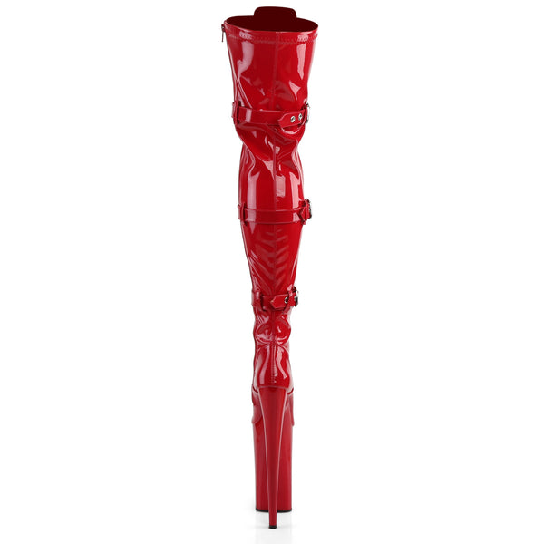 BEYOND-3028 Overkneestiefel Plateaustiefel Rot von Pleaser – Ansicht 4