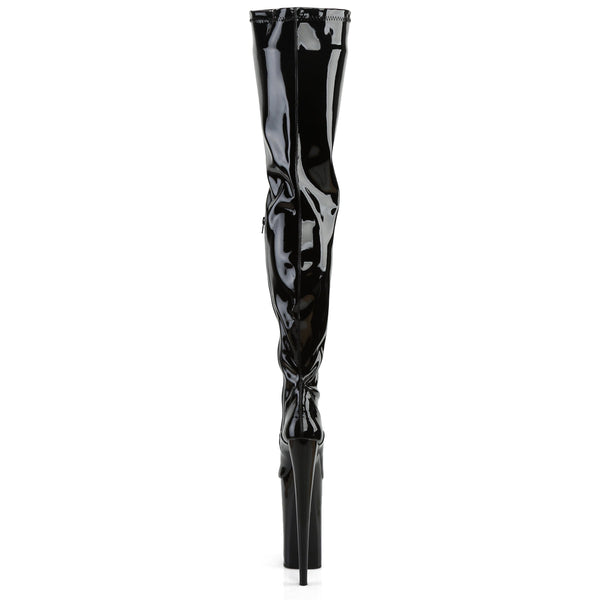 BEYOND-4000 Plateau Overknee Stiefel Lack Schwarz von Pleaser – Ansicht 4