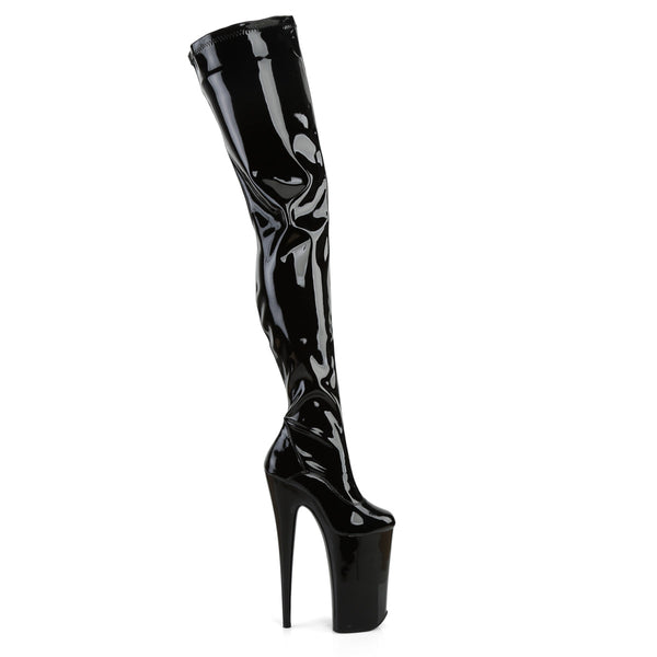 BEYOND-4000 Plateau Overknee Stiefel Lack Schwarz von Pleaser – Ansicht 5