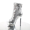 BLONDIE-R-1008 Plateau Stiefeletten Silber von Pleaser – Ansicht 3