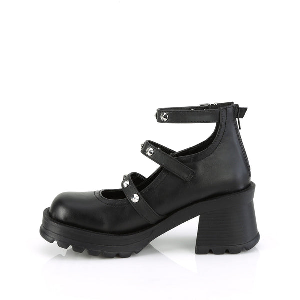 BRATTY-30 Plateau Schuhe Schwarz Matt von DemoniaCult – Ansicht 3