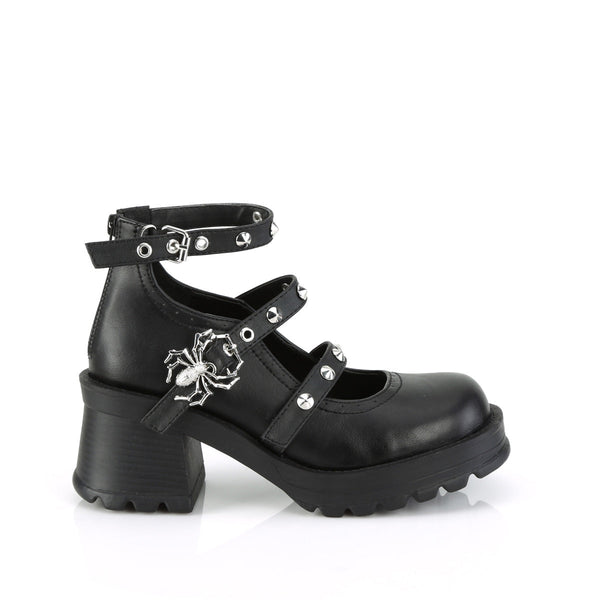 BRATTY-30 Plateau Schuhe Schwarz Matt von DemoniaCult – Ansicht 5