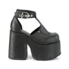 CAMEL-103 Pleateau Sandaletten Schwarz Matt von DemoniaCult – Ansicht 5