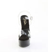 CAPTIVA-608 Plateau Sandaletten Transparent/Schwarz Strass von Pleaser – Ansicht 2
