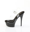 CAPTIVA-608 Plateau Sandaletten Transparent/Schwarz Strass von Pleaser – Ansicht 3