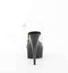 CAPTIVA-608 Plateau Sandaletten Transparent/Schwarz Strass von Pleaser – Ansicht 4