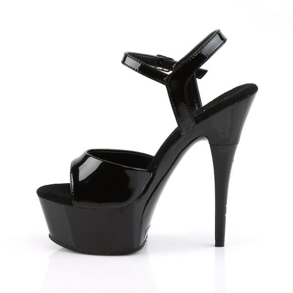 CAPTIVA-609 Plateau Sandaletten Schwarz Strass von Pleaser – Ansicht 3