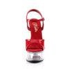 CAPTIVA-609 Plateau Sandaletten Rot/Transparent Strass von Pleaser – Ansicht 2