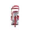 CAPTIVA-609 Plateau Sandaletten Rot/Transparent Strass von Pleaser – Ansicht 4