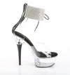 CAPTIVA-624RS Plateau Sandaletten Schwarz/Transparent Strass von Pleaser – Ansicht 5
