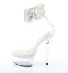 CAPTIVA-624RS Plateau Sandaletten Transparent Strass/Glitzer von Pleaser – Ansicht 3