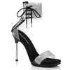 CHIC-47 Sandalette Schwarz Glitzer von Fabulicious