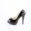 CHLOE-01 Plateau Pumps Lack Schwarz von Pleaser Pink Label – Ansicht 3