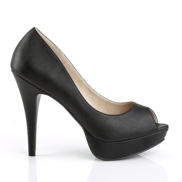 CHLOE-01 Plateau Pumps - Schwarz von Pleaser Pink Label – Ansicht 5