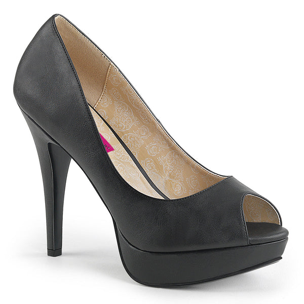 CHLOE-01 Plateau Pumps - Schwarz von Pleaser Pink Label