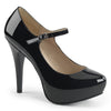 CHLOE-02 Plateau Pumps Lack Schwarz von Pleaser Pink Label