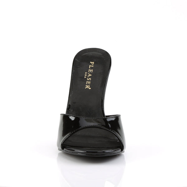 CLASSIQUE-01 Pantoletten Lack Schwarz von Pleaser – Ansicht 2