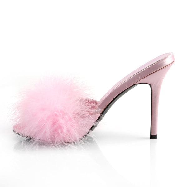 CLASSIQUE-01F Pantoletten Baby Pink von Fabulicious – Ansicht 3