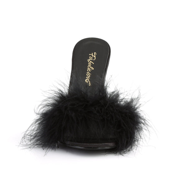 CLASSIQUE-01F Pantoletten - Schwarz von Fabulicious – Ansicht 2