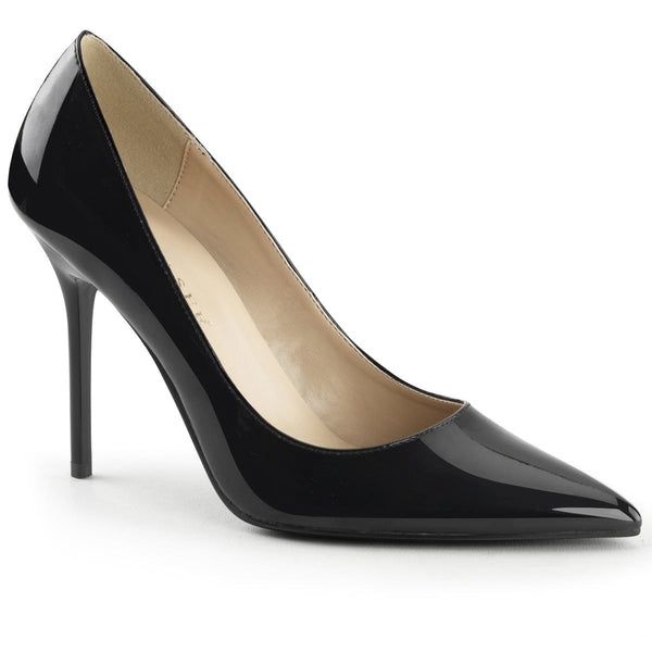 CLASSIQUE-20 Pumps Schwarz Lack von Pleaser