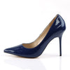 CLASSIQUE-20 Pumps Navy Blue Patent von Pleaser – Ansicht 3