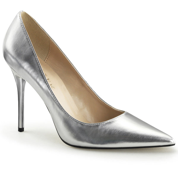 CLASSIQUE-20 Pumps Silber Metallic von Pleaser