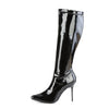 CLASSIQUE-2000 Stiefel Lack Schwarz von Pleaser – Ansicht 3