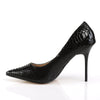 CLASSIQUE-20SP Pumps Schwarz Snake-Print Leder von Pleaser – Ansicht 3