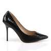 CLASSIQUE-20SP Pumps Schwarz Snake-Print Leder von Pleaser – Ansicht 5