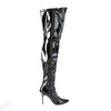 CLASSIQUE-3000 Overknee Stiefel - Lack Schwarz von Pleaser – Ansicht 5