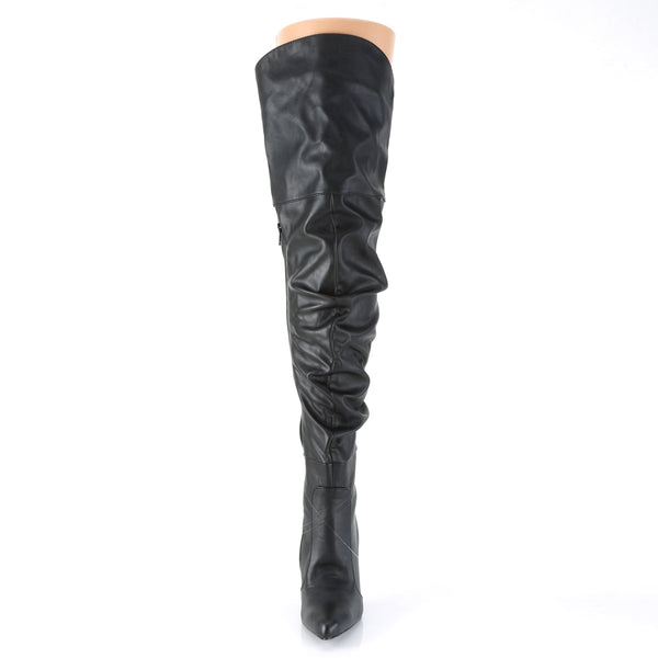 CLASSIQUE-3011 Overknee Stiefel Schwarz von Pleaser – Ansicht 2