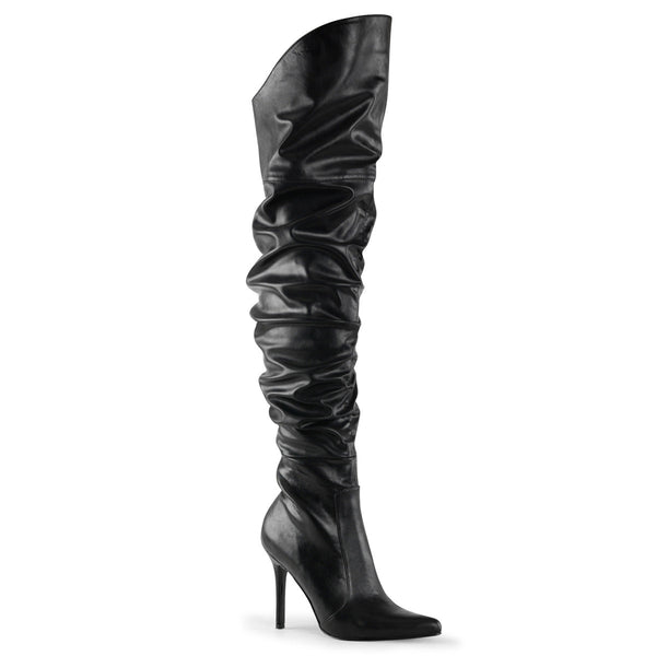 CLASSIQUE-3011 Overknee Stiefel Schwarz von Pleaser