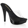 COCKTAIL-501 Plateau Pantoletten Schwarz/Transparent von Fabulicious